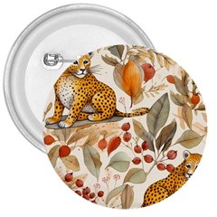 Fur Big Cat Spots Zoo Fast Hunter 3  Buttons by Pakjumat