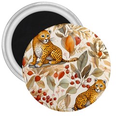 Fur Big Cat Spots Zoo Fast Hunter 3  Magnets by Pakjumat