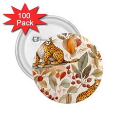 Fur Big Cat Spots Zoo Fast Hunter 2 25  Buttons (100 Pack)  by Pakjumat