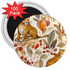 Fur Big Cat Spots Zoo Fast Hunter 3  Magnets (100 Pack)