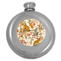 Fur Big Cat Spots Zoo Fast Hunter Round Hip Flask (5 Oz) by Pakjumat