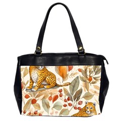 Fur Big Cat Spots Zoo Fast Hunter Oversize Office Handbag (2 Sides) by Pakjumat