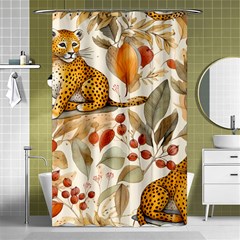 Fur Big Cat Spots Zoo Fast Hunter Shower Curtain 48  X 72  (small)  by Pakjumat