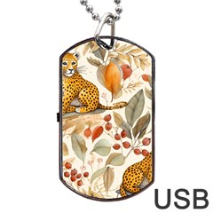 Fur Big Cat Spots Zoo Fast Hunter Dog Tag Usb Flash (one Side) by Pakjumat