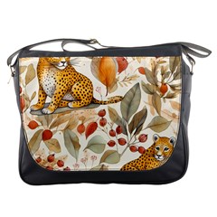 Fur Big Cat Spots Zoo Fast Hunter Messenger Bag by Pakjumat