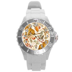 Fur Big Cat Spots Zoo Fast Hunter Round Plastic Sport Watch (l) by Pakjumat