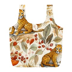 Fur Big Cat Spots Zoo Fast Hunter Full Print Recycle Bag (l) by Pakjumat