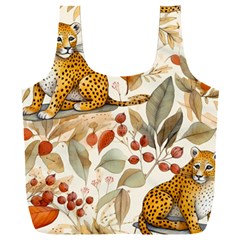 Fur Big Cat Spots Zoo Fast Hunter Full Print Recycle Bag (xxl) by Pakjumat