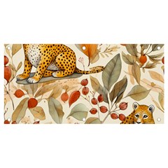 Fur Big Cat Spots Zoo Fast Hunter Banner And Sign 4  X 2  by Pakjumat