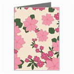 Floral Vintage Flowers Greeting Card Left