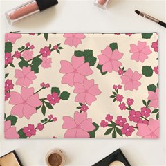 Floral Vintage Flowers Cosmetic Bag (xxl) by Dutashop