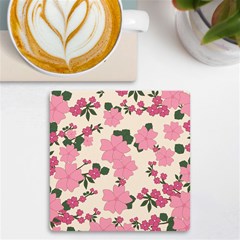 Floral Vintage Flowers Uv Print Square Tile Coaster  by Dutashop