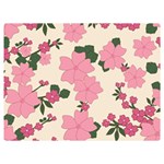 Floral Vintage Flowers Premium Plush Fleece Blanket (Extra Small) 40 x30  Blanket Front