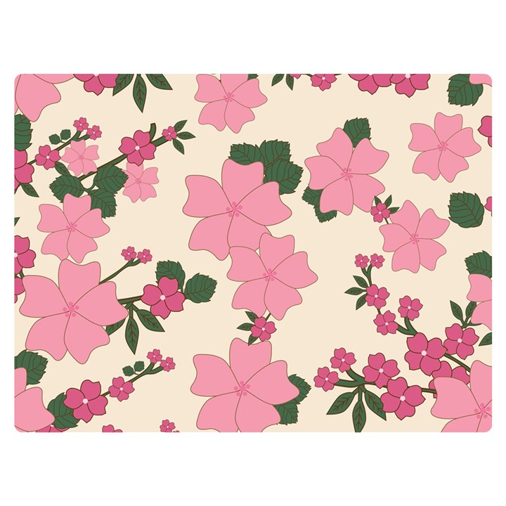 Floral Vintage Flowers Premium Plush Fleece Blanket (Extra Small)