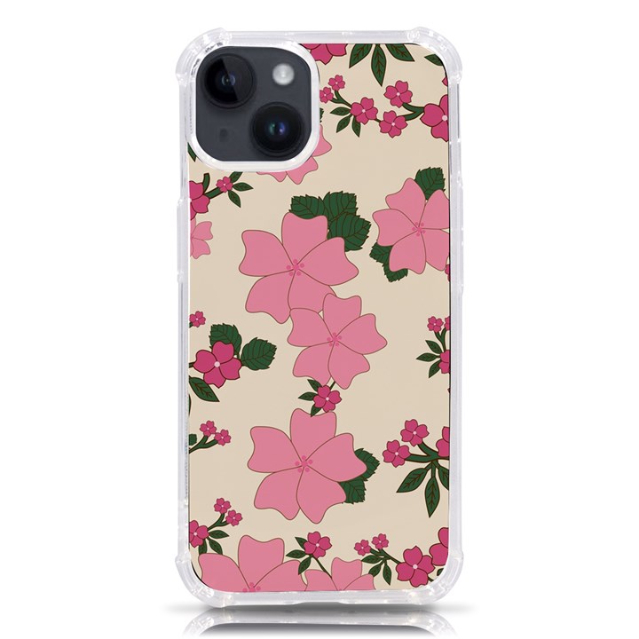 Floral Vintage Flowers iPhone 14 TPU UV Print Case