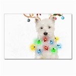 West Highland White Terrier Dog Snow T- Shirt West Highland White Terrier Dog Snow Reindeer Santa Ha Postcard 4 x 6  (Pkg of 10) Front