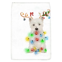 West Highland White Terrier Dog Snow T- Shirt West Highland White Terrier Dog Snow Reindeer Santa Ha Removable Flap Cover (l) by ZUXUMI