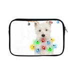 West Highland White Terrier Dog Snow T- Shirt West Highland White Terrier Dog Snow Reindeer Santa Ha Apple iPad Mini Zipper Cases Front