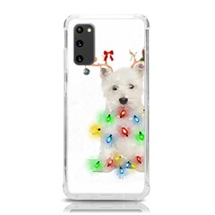 West Highland White Terrier Dog Snow T- Shirt West Highland White Terrier Dog Snow Reindeer Santa Ha Samsung Galaxy S20 6 2 Inch Tpu Uv Case by ZUXUMI