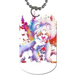 West Highland White Terrier T- Shirt Cute West Highland White Terrier Drawing T- Shirt (4) Dog Tag (One Side) Front