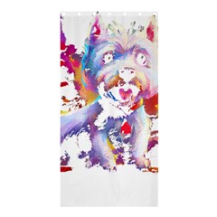 West Highland White Terrier T- Shirt Cute West Highland White Terrier Drawing T- Shirt (4) Shower Curtain 36  X 72  (stall)  by ZUXUMI