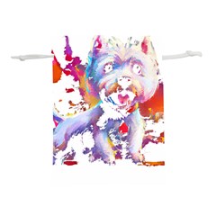 West Highland White Terrier T- Shirt Cute West Highland White Terrier Drawing T- Shirt (4) Lightweight Drawstring Pouch (m) by ZUXUMI