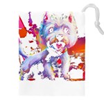 West Highland White Terrier T- Shirt Cute West Highland White Terrier Drawing T- Shirt (4) Drawstring Pouch (4XL) Front