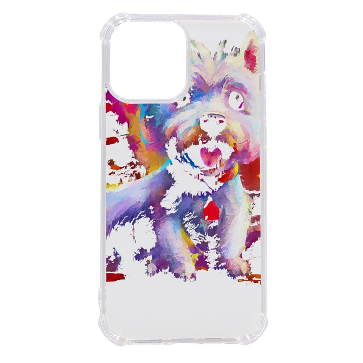 West Highland White Terrier T- Shirt Cute West Highland White Terrier Drawing T- Shirt (4) iPhone 13 Pro Max TPU UV Print Case