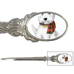 West Highland White Terrier T- Shirt Cute West Highland White Terrier Drawing T- Shirt Letter Opener by ZUXUMI