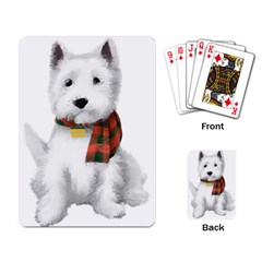 West Highland White Terrier T- Shirt Cute West Highland White Terrier Drawing T- Shirt Playing Cards Single Design (rectangle) by ZUXUMI