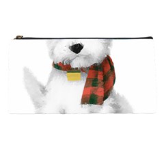 West Highland White Terrier T- Shirt Cute West Highland White Terrier Drawing T- Shirt Pencil Case by ZUXUMI