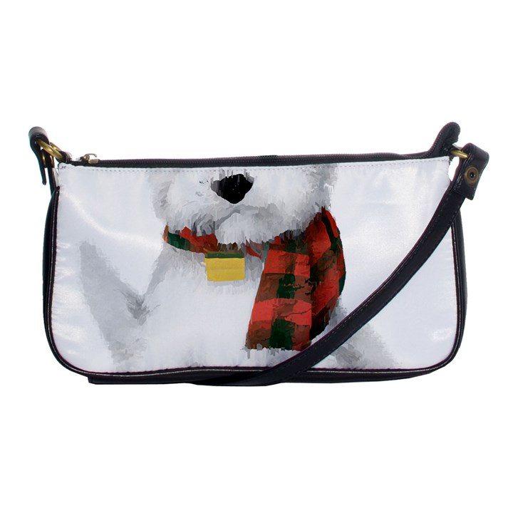 West Highland White Terrier T- Shirt Cute West Highland White Terrier Drawing T- Shirt Shoulder Clutch Bag