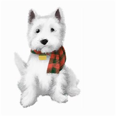 West Highland White Terrier T- Shirt Cute West Highland White Terrier Drawing T- Shirt Large Garden Flag (two Sides) by ZUXUMI