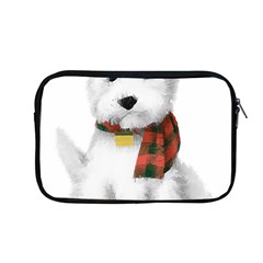 West Highland White Terrier T- Shirt Cute West Highland White Terrier Drawing T- Shirt Apple Macbook Pro 13  Zipper Case by ZUXUMI