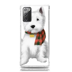 West Highland White Terrier T- Shirt Cute West Highland White Terrier Drawing T- Shirt Samsung Galaxy Note 20 Tpu Uv Case by ZUXUMI