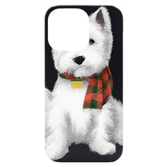 West Highland White Terrier T- Shirt Cute West Highland White Terrier Drawing T- Shirt Iphone 14 Pro Max Black Uv Print Case