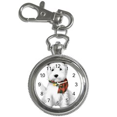 West Highland White Terrier T- Shirt Cute West Highland White Terrier Drawing T- Shirt Key Chain Watches by ZUXUMI