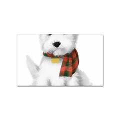 West Highland White Terrier T- Shirt Cute West Highland White Terrier Drawing T- Shirt Sticker Rectangular (100 Pack) by ZUXUMI