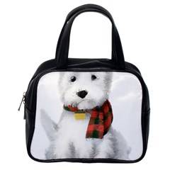 West Highland White Terrier T- Shirt Cute West Highland White Terrier Drawing T- Shirt Classic Handbag (one Side) by ZUXUMI