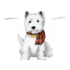 West Highland White Terrier T- Shirt Cute West Highland White Terrier Drawing T- Shirt Lightweight Drawstring Pouch (s) by ZUXUMI