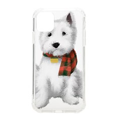 West Highland White Terrier T- Shirt Cute West Highland White Terrier Drawing T- Shirt Iphone 11 Tpu Uv Print Case by ZUXUMI