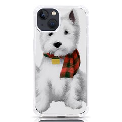 West Highland White Terrier T- Shirt Cute West Highland White Terrier Drawing T- Shirt Iphone 13 Tpu Uv Print Case by ZUXUMI