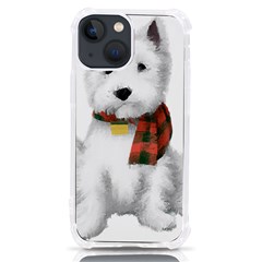 West Highland White Terrier T- Shirt Cute West Highland White Terrier Drawing T- Shirt Iphone 13 Mini Tpu Uv Print Case by ZUXUMI