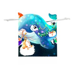 Whale T- Shirt Cute Whale Drawing T- Shirt (1) Lightweight Drawstring Pouch (l) by ZUXUMI