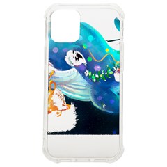 Whale T- Shirt Cute Whale Drawing T- Shirt (1) Iphone 12 Mini Tpu Uv Print Case	 by ZUXUMI