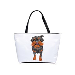 Brussels Griffon T- Shirt White Look Calm Brussels Griffon 01 T- Shirt Classic Shoulder Handbag by EnriqueJohnson