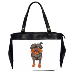 Brussels Griffon T- Shirt White Look Calm Brussels Griffon 01 T- Shirt Oversize Office Handbag (2 Sides) by EnriqueJohnson