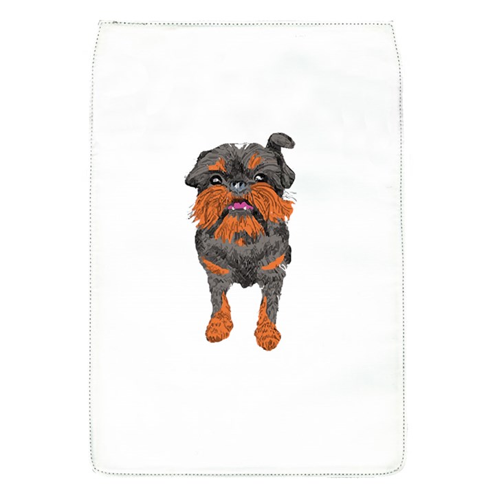 Brussels Griffon T- Shirt White Look Calm Brussels Griffon 01 T- Shirt Removable Flap Cover (S)