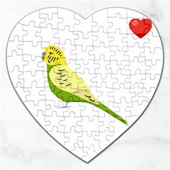 Budgerigar T- Shirt Steal Your Heart Budgerigar 01 T- Shirt Jigsaw Puzzle (heart) by EnriqueJohnson