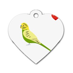 Budgerigar T- Shirt Steal Your Heart Budgerigar 01 T- Shirt Dog Tag Heart (one Side) by EnriqueJohnson